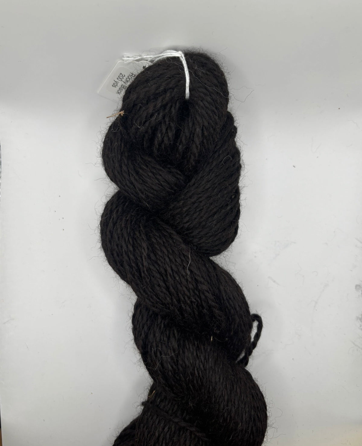 Alpaca-2ply Worsted- Rocky Black