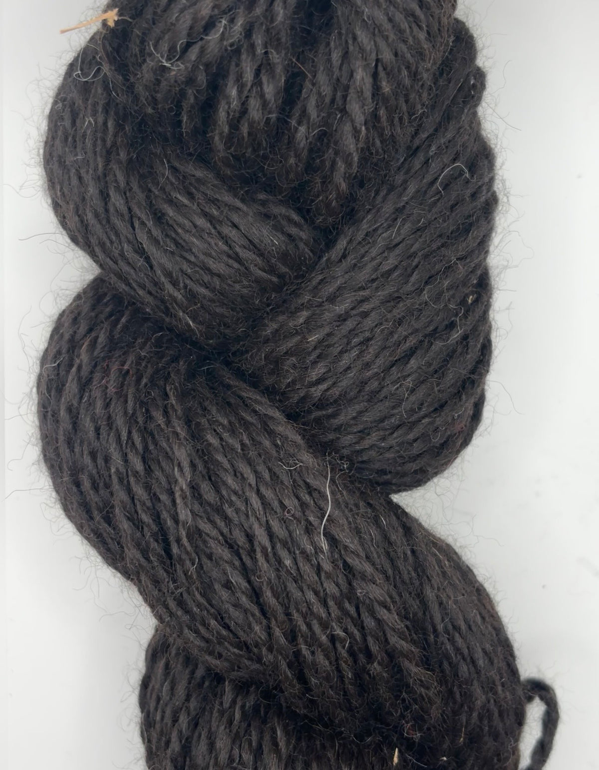 Alpaca-2ply Worsted- Rocky Black