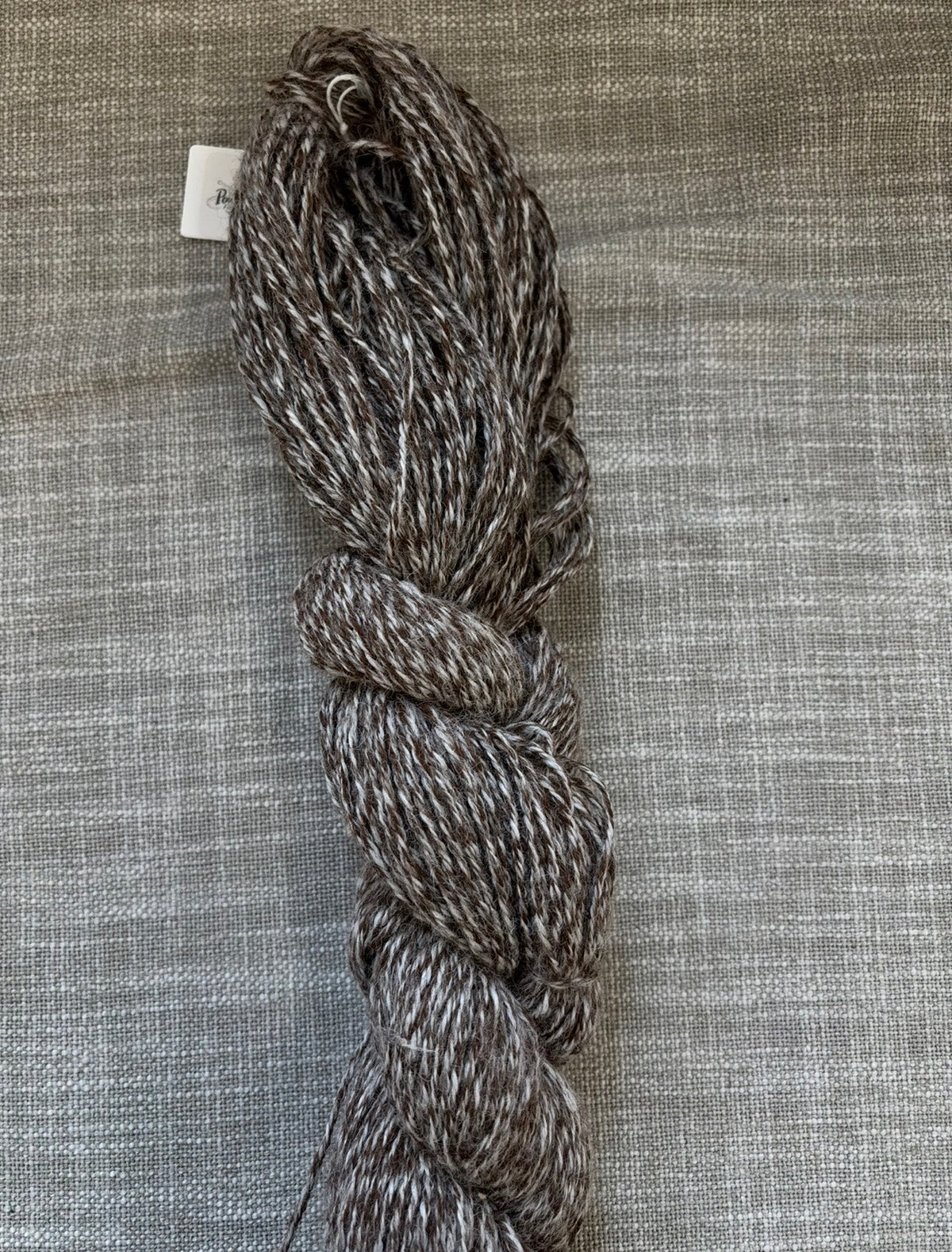 Alpaca-3Ply Sport-Brown/White Heather