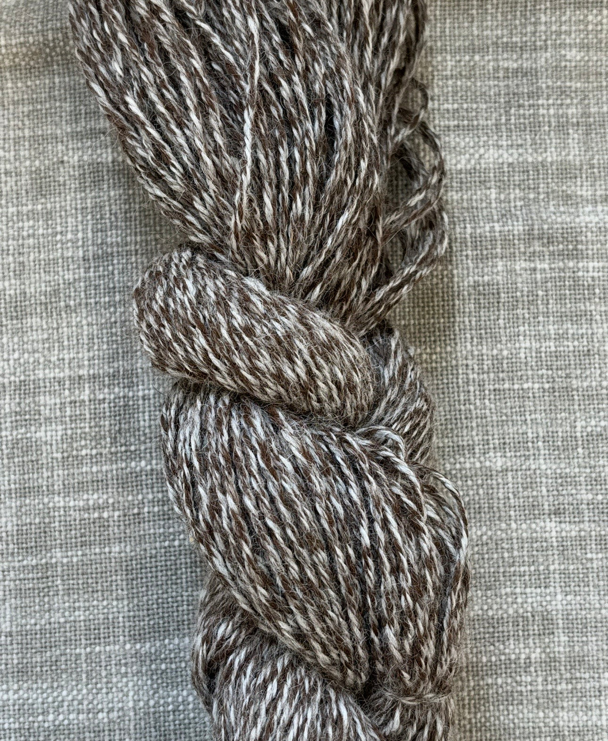 Alpaca-3Ply Sport-Brown/White Heather